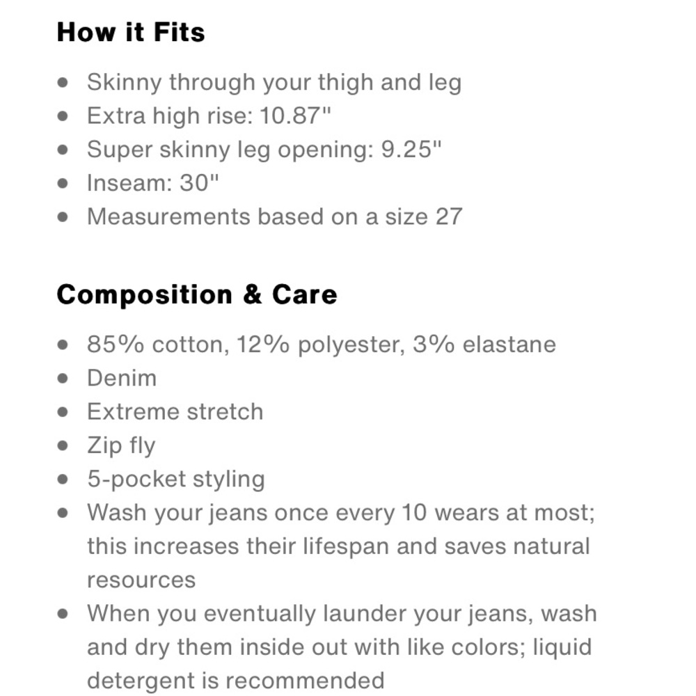 Levi’s Mile High Super Skinny Jeans in Dark Wash - Picture 5 of 7